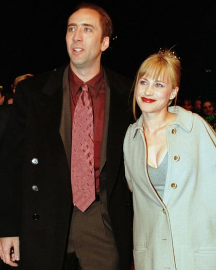 With her first husband, Nicolas Cage, in Berlin 1999.