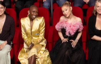 Saldaña squished and Chalamet chafing as Ariana and Cynthia bag the best seats: the 2025 Oscars class photo