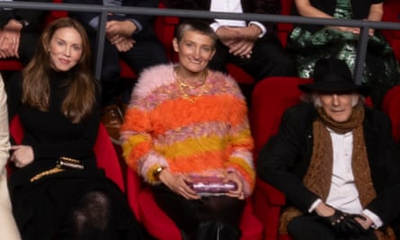 Maya Gnyp wearing a colourful fluffy jumper