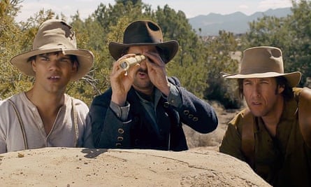 Taylor Lautner, Luke Wilson and Adam Sandler in The Ridiculous Six.