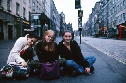 Clubbers in Edinburgh at 6.05am on 23 August 1998.