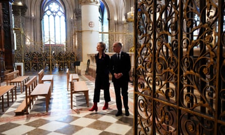 Mark Carney and his wife, Diana Fox Carney, visit Notre Dame Cathedral in Paris