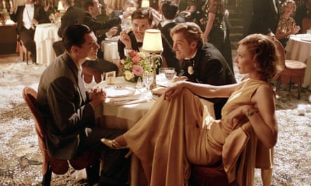 Table talk: with Leonardo DiCaprio, Jude Law and Adam Scott in the Aviator from 2004.