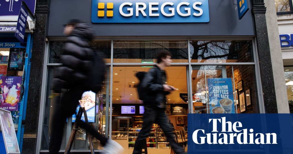 Greggs blames slide in sales growth on bad weather as Britons cut back snacks