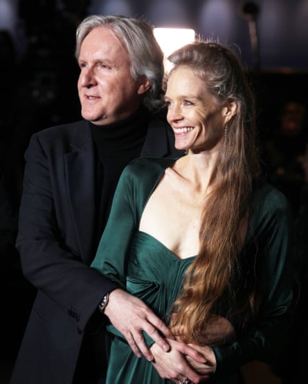 James Cameron with Suzy Amis Cameron at the London world premiere of the first Avatar movie in 2009.