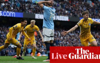 Manchester City v Brighton, Ipswich v Nottingham Forest and more: football – live