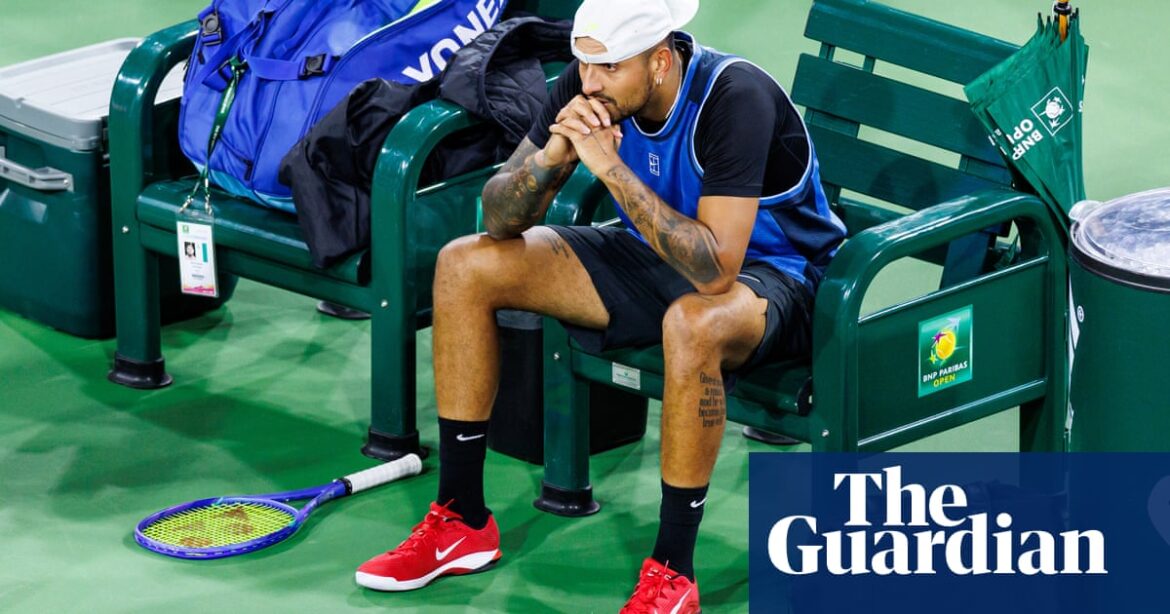 Nick Kyrgios in tears after retiring hurt at Indian Wells in latest injury setback