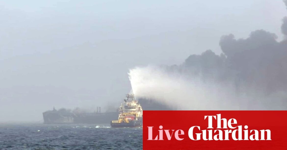 One person in hospital but all crew accounted for after North Sea ships collide, says local MP – live