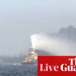 One person in hospital but all crew accounted for after North Sea ships collide, says local MP – live