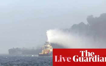 One person in hospital but all crew accounted for after North Sea ships collide, says local MP – live