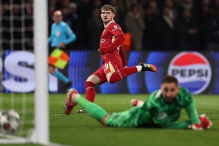 Harvey Elliott firing past Gianluigi Donnarumma in midweek