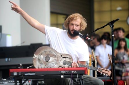 Bon Iver performs during Lollapalooza 2009 in Chicago, Illinois.