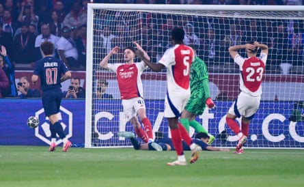 Arsenal created opportunities against Paris Saint-Germain but were unable to take them.