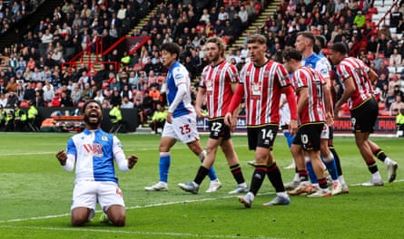 Blackburn’s Emmanuel Dennis reacts with frustration in the draw against Sheffield United