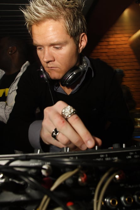 Jamie Duggan DJing in 2009.