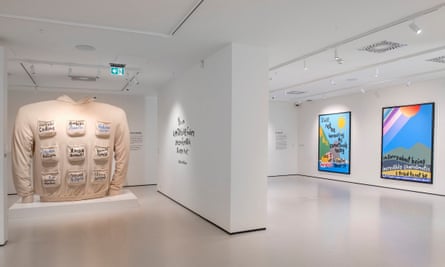An installation view of Radical Honesty at Moco, London.