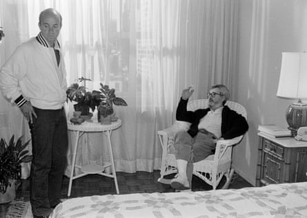 Stanley Jaffe, left, and Benton on the set of Kramer vs. Kramer in New York, 1978.