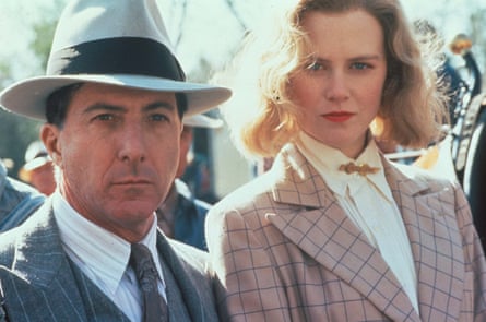 Dustin Hoffman and Nicole Kidman in Billy Bathgate, 1990.