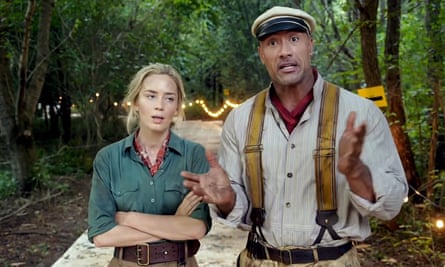 With Emily Blunt in Jungle Cruise.