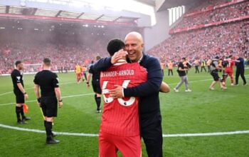 Trent Alexander-Arnold bids Liverpool farewell with ticker tape still in Anfield air | Andy Hunter