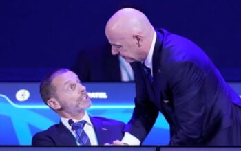 Uefa accuses Infantino of pursuing ‘private interests’ on Trump’s tour